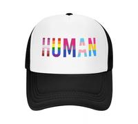 MXCBFIJG Casquette de Baseball personnalisée Rainbow Human LGBT Outdoor Hommes Femmes Réglable Lesbienne Gay Pride Trucker Chapeau Automne Personnalisé Papa Chapeau