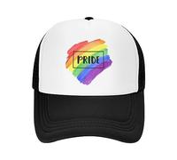 MXCBFIJG Custom Punk Unisexe Arc-en-Ciel LGBT Pride Trucker Hat Adulte Gay Lesbienne Réglable Casquette de Baseball Femmes Hommes Plein Air Papa Hat