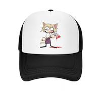 MXCBFIJG Horreur personnalisée Neco Arc Casquette de Baseball Protection Solaire Anime réglable Tsukihime Chat Fille Chapeau de Camionneur Automne Chapeau de Papa personnalisé