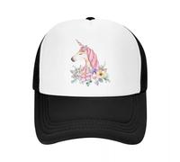 MXCBFIJG Mode Personnalisée Unisexe Mignon Dessin Animé Licorne Trucker Chapeau Adulte Réglable Casquette Hommes Femmes Protection Solaire Casquette Trucker