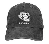 MXCBFIJG sous Licence Vous Mad Troll Face Meme Problem Casquette de Baseball Chapeaux en Coton Vieilli Cap Vintage Voyage en Plein air Chapeau Snapback réglable