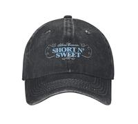 MXCBFIJG Unisexe Short N Sweet Tour 2025 Sabrina Carpenter Impression Chapeau Mode Casquette de Baseball en Coton en Détresse Réglable