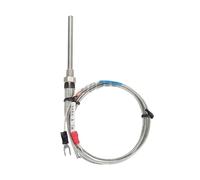 mXCDtRptJ Thermocouple à vis 1/2/3m Type KEJ PT100 25/50/75/100/150/200/250/300mm, sonde à Ressort de Compression, capteur de température(2M M8 E Type,Probe Length 25mm)