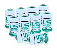 MXCSELLERS Lot de 10 piles LS14250 au lithium 3,6 V pour Saft LS14250 1/2 AA pour XL-050F, LS 14250 pour Saft 14250