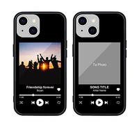 MXCUSTOM Coque Personnalisée pour Apple iPhone 14 Plus, Personnalisable Anti-Rayures Verre Trempe Antichoc Souple TPU Etui Photo Image Texte Nom Cover Housse (GHS-TMP105)