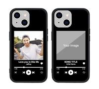 MXCUSTOM Coque Personnalisée pour Apple iPhone 15, Personnalisable Anti-Rayures Verre Trempe Antichoc Souple TPU Etui Photo Image Texte Nom Cover Housse (GHS-TMP105)