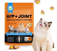 MXCZBSM Croquants pour Chats - Soutien des Articulations, Cartilage & Mobilité - Glucosamine, Moule Verte & Oméga-3 - Extérieur Croquant, Intérieur Fondant - Goût Poulet - pour Chats & Chatons - 100g