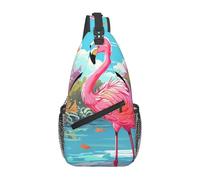 MXDLKSWPOH Sac à dos à bandoulière en forme de pieuvre, sac à dos décontracté, sac à dos de voyage, Oiseau flamant rose, Taille unique