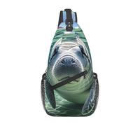 MXDLKSWPOH Sac à dos croisé sur la poitrine, sac à bandoulière Texas Bluebonnets, sac à dos décontracté, sac à dos de voyage, Lantin mignon en forme d'animaux marins, Taille unique