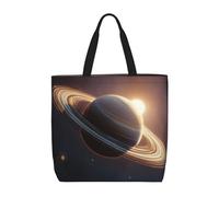 MXDLKSWPOH Sac fourre-tout réutilisable Mohado Border Collie Dog Sac de courses grande capacité décontracté Sac à main à bandoulière, Saturn Ring Planet, Taille unique