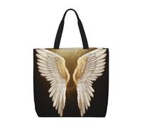 MXDLKSWPOH Sac fourre-tout réutilisable, sac d'épicerie amérindien, attrape-rêves, sacs de courses grande capacité, sac à main décontracté à bandoulière, Ailes d'ange., Taille unique