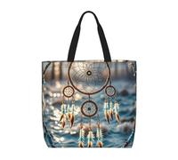 MXDLKSWPOH Sac fourre-tout réutilisable, sac d'épicerie amérindien, attrape-rêves, sacs de courses grande capacité, sac à main décontracté à bandoulière, Attrape-rêves indien., Taille unique