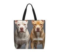 MXDLKSWPOH Sac fourre-tout réutilisable, sac d'épicerie, orque, sacs de courses grande capacité, sac à main décontracté à bandoulière, Chiens Pitbull, Taille unique