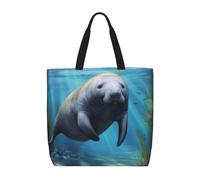 MXDLKSWPOH Sac fourre-tout réutilisable, sacs d'épicerie mignons, sacs de courses de grande capacité, sac à main décontracté à bandoulière, Adorable lamant, Taille unique