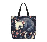MXDLKSWPOH Sac fourre-tout réutilisable - Vert - Matrice verte - Grande capacité - Sac à main à bandoulière décontracté, Motif opossum, Taille unique