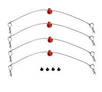 Mxfans Lot de 4 clips de carrosserie de voiture télécommandée 1/10 155 mm avec vis de retenue N10259R Rouge