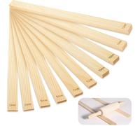 MXGHIR Lot de 10 guides de poterie - 34 x 2 cm - Guides de broches à rouler - 5 tailles - Guides pour rouleaux à pâtisserie en bois - Pour poterie, atelier de poterie, bricolage (3/5/7/10/12 mm)
