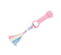 MXGRAPHIC Jouets doux à mâcher pour chiens, os en caoutchouc rose, balle d'entraînement pour molaires durable, jouet interactif pour chihuahua et Yorkshire Terrier, fournitures pour animaux de