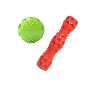 MXGRAPHIC Jouets for Chiens, Balle Couinante Et Rebondissante, Durables, Flottantes Et Élastiques, Résistants Aux Morsures, for Petits Et Grands Chiens(S Ball and Stick)