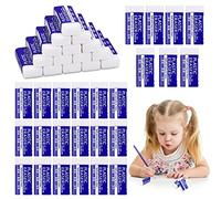 MXJFYY 40 Pièces 2B Gommes Blanches, Sans Latex de Gomme, Gomme Douce et Durable, Gommes Plastiques, 2B Gomme à Effacer pour Enfants Adultes Écoles Croquis Peintures Artistes Peintures (40 Pièces)