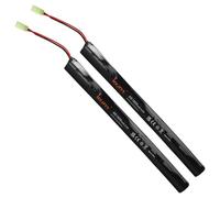MXJFYY Lot de 2 Batteries Rechargeables Airsoft 9,6 V 1600 mAh, Batterie NiMH 2/3 A pour Pistolets Airsoft Autres séries Pistolets électriques Jouets Fusils Airsoft