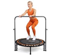 MXL FIT Bounce Pro XL Rebounder élastique avec poignée de barre de stabilité - Mini trampoline d'intérieur de qualité supérieure, rebond silencieux à faible impact, demi-pliable avec pieds en acier