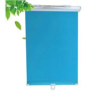 MXLDZHLW Blackout Roller Shades Pour Fenêtres, Stores À Roulettes D'Ombre-Soleil Avec Aspiratrices, Écran Solaire Blindage Rideaux Sans Forage, Pour Bureau/Balcon/Bleu/50 * 125Cm (19,7 * 49,2 Pouces
