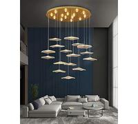 MXLDZHLW Lampependue À Led Moderne Avec Température de Couleur Réglable Acryliquendentif Lumière Ombres, Avec Feuille Créatif Appareil D'Éclairage de Plafond Pour Cuisine Salle À Manger Hallwa/16 Tête