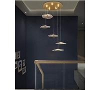 MXLDZHLW Lampependue À Led Moderne Avec Température de Couleur Réglable Acryliquendentif Lumière Ombres, Avec Feuille Créatif Appareil D'Éclairage de Plafond Pour Cuisine Salle À Manger Hallwa/5 Têtes
