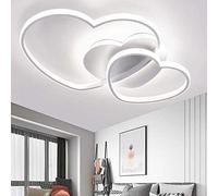 MXLDZHLW Lustres,De Plafond À Cœur D'Amour Moderne Avec Télécommande Pour Salon Salle À Manger Chambre À Coucher Cuisine Couloir Ombre Acrylrose Romantique/Blanc