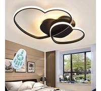 MXLDZHLW Lustres,De Plafond À Cœur D'Amour Moderne Avec Télécommande Pour Salon Salle À Manger Chambre À Coucher Cuisine Couloir Ombre Acrylrose Romantique/Noir