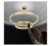 MXLDZHLW Lustres, En Moderne de Luxe Pour Salon Salle À Manger Chambre À Coucher Chaude 3000K Rondpendentive Éclairage Intérieur de Haute Qualité 100W D60 D40Cm/3 Couleurs/D60 D40Cm 100W