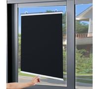 MXLDZHLW Parasol Roll Up Stores Pas de Forage, Coud'Aspiration Blinds Rouleaux, Écran Solaire Thermfenêtre Rouleaux Ombres, Rideaux D'Obscurisation 30/45/50/65/70Cm/Noir/50 * 100Cm / 20 * 39In