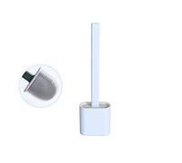 MXLDZHLW Porte-Rouleaux de Papier Toilette, Brosse de Toilettes Avec Récipient, Fixation Murale Sansrçage, Ensemble de Nettoyage Pour Toilettes Avec Poils En Silicone, Pour Salle Dens Et Toilettes, Ma