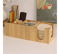 MXLDZHLW Porte-Rouleaux de Papier Toilette, Étagères de Rangement Pour Condiments de Café, Accessoires de Rangement Pour Cafés, Porte-Condiments de Table, Blanc/Bois Massif