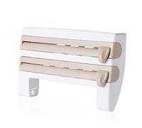 MXLDZHLW Porte-Rouleaux de Papier Toilette, Porte-Film Alimentaire Pour Cuisine, Distributeur de Rouleaux 4 En 1, Porte-Film Alimentaire Multifonctionnel Pour Cuisine Avec Coupe-Film, Porte-Serviette
