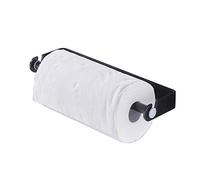 MXLDZHLW Porte-Rouleaux de Papier Toilette, Porte-Serviettes Pour Salle Den, Porte-Serviettes En Papier Mural Sous Armoire, Sansrçage, Adhésif, Porte-Serviettes À Main,U Encombrant/Noir/24 Cm