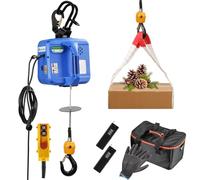 Mxmoonant Palan électrique 1600 W 500 kg avec 2 télécommandes sans fil 100 m pour travail d'équipe, plus télécommande de fil de 5 m, moteur et crochets pour garages, entrepôts, construction
