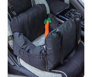 Mxmoonant Siege Auto Chien pour Petits Chiens Poids inférieur à 10 kg, Amovible Lavable, Sac et Ceinture de Sécurité, Équipé d’un Nettoyant Pour Pattes de Chien et d’un Jouet de Carotte