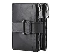 MXMZSRTH Portefeuille Homme RFID Anti-vol Brosse Zip Fermoir Portefeuille Multi Carte Portefeuille en Cuir Porte-Monnaie Portefeuille for Hommes Cela Fait Également Un Bon Cadeau(Schwarz)