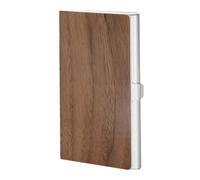 MXMZSRTH Titulaire De La Carte De Visite Porte-Cartes de Visite en Bois créatif et Portable Porte-Cartes de Visite en métal