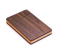 MXMZSRTH Titulaire De La Carte De Visite Porte-Cartes de Visite en Bois for Bureau, Organiseur de Bureau Portable, étui for Cartes de Visite