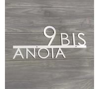 MXN Plaque d'adresse résidentielle moderne personnalisée en acrylique pour boîte aux lettres extérieure, numéro de maison, numéro de maison, nom de rue, adresse, cadeau de pendaison de crémaillère