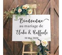 MXN Stickers Personnalisé Mariage, Bienvenue Panneau, Plan De Table, Nom Personnalisé Date, Conseil De Mariage Français