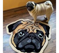 MXN Tapis Personnalisé en Forme de Portrait d'Animal de Compagnie, Fait à la Main, Couverture pour Chien, Chat, Avec Photo