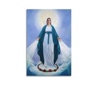 MXNGVU Poster décoratif sur toile de la Vierge Marie - Impression d'art moderne pour chambre à coucher - 30 x 45 cm