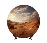 MXPELGHMAD Assiettes décoratives en porcelaine anglaise de 17,8 cm avec support de présentation, assiette du désert, ornements en céramique, artisanat d'art, assiette ronde en porcelaine pour