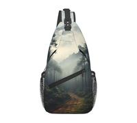 MXPELGHMAD Sac à bandoulière en bandoulière - Sac à dos croisé - Sac à dos de voyage et de randonnée, Forêt de nu, Taille unique