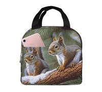 MXPELGHMAD Sac à déjeuner isotherme pour femme, sac fourre-tout petit écureuil, grande capacité, sac isotherme pour pique-nique