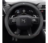 MXQCLSA Couvre Volant de Voiture, pour Citroen Ds7 DS 7 Crossback Confortable et antidérapante Housse de Volant de Voiture en Fibre de Carbone 37-38cm,A